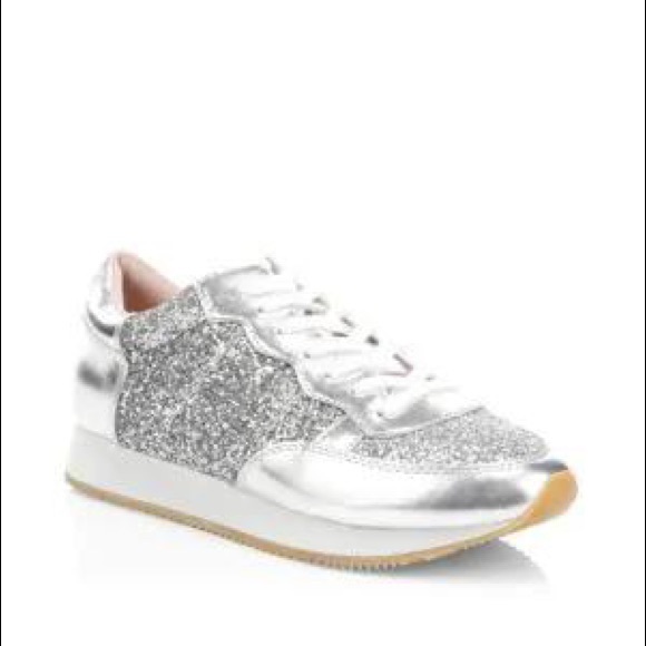 KATE SPADE Felicia Glitter Sneakers Silver - Picture 2 of 8